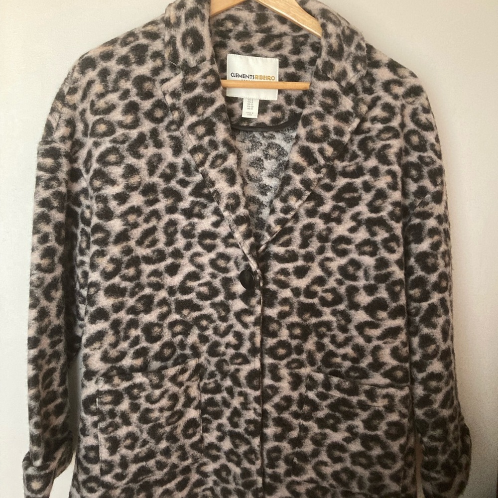 Chic Leopard Print Teddy Jacket